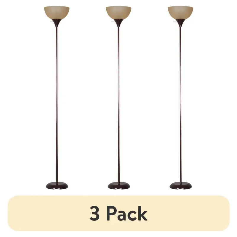 

NEW (3 pack) 71" Brown Floor Lamp, Modern Design-Fast shipping