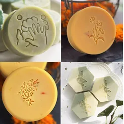 Differents Kinds of Flower Series Acrylic Clear Transparent Soap Stamp Seal For Handmade DIY Soap Making Supplies Kits Tools