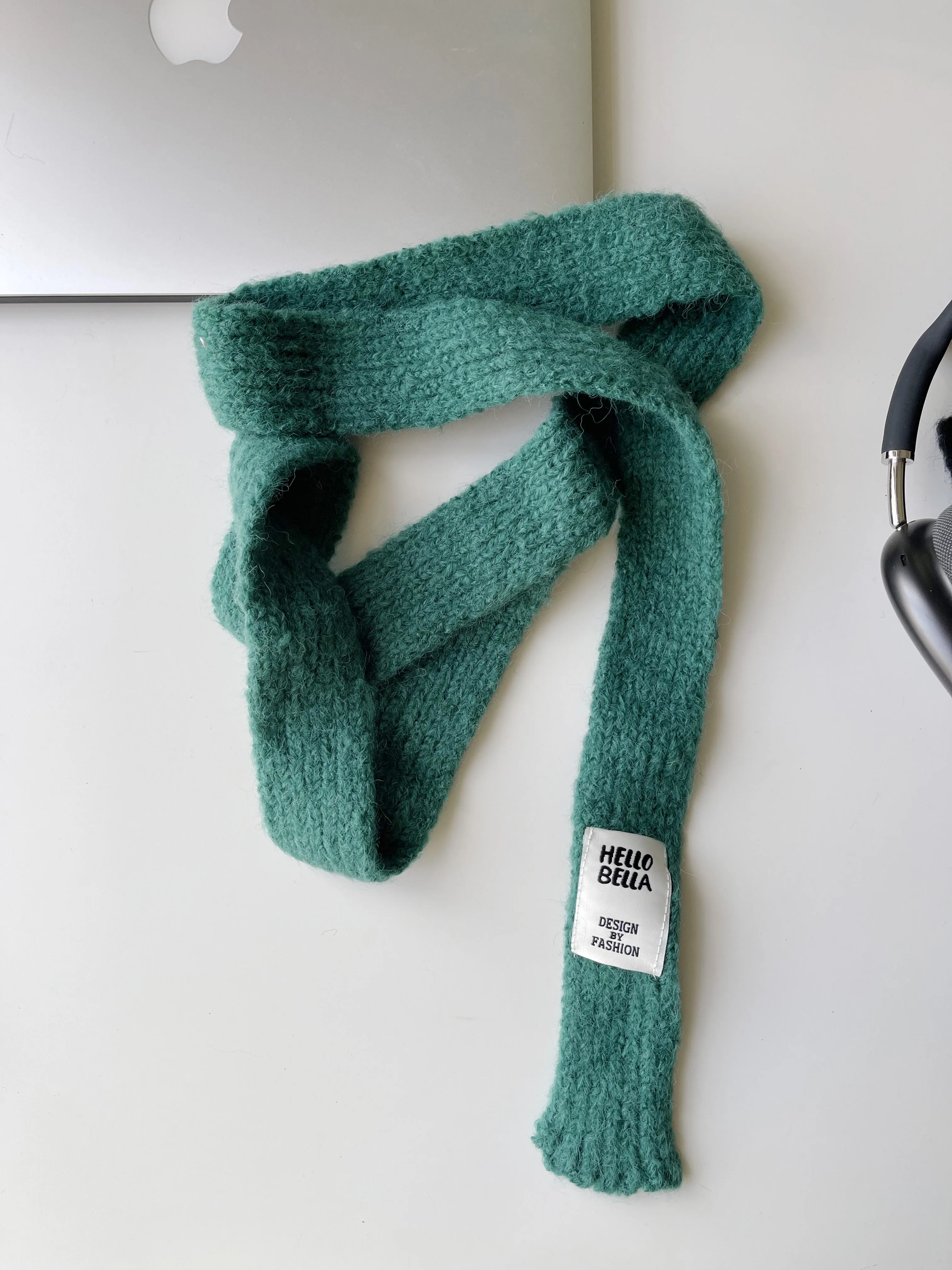 

Elegant Letter Y2K Knitted Long Scarves Slim Harajuku Neck Tie Neck Tie Korean Style Neckerchief Female/Girls