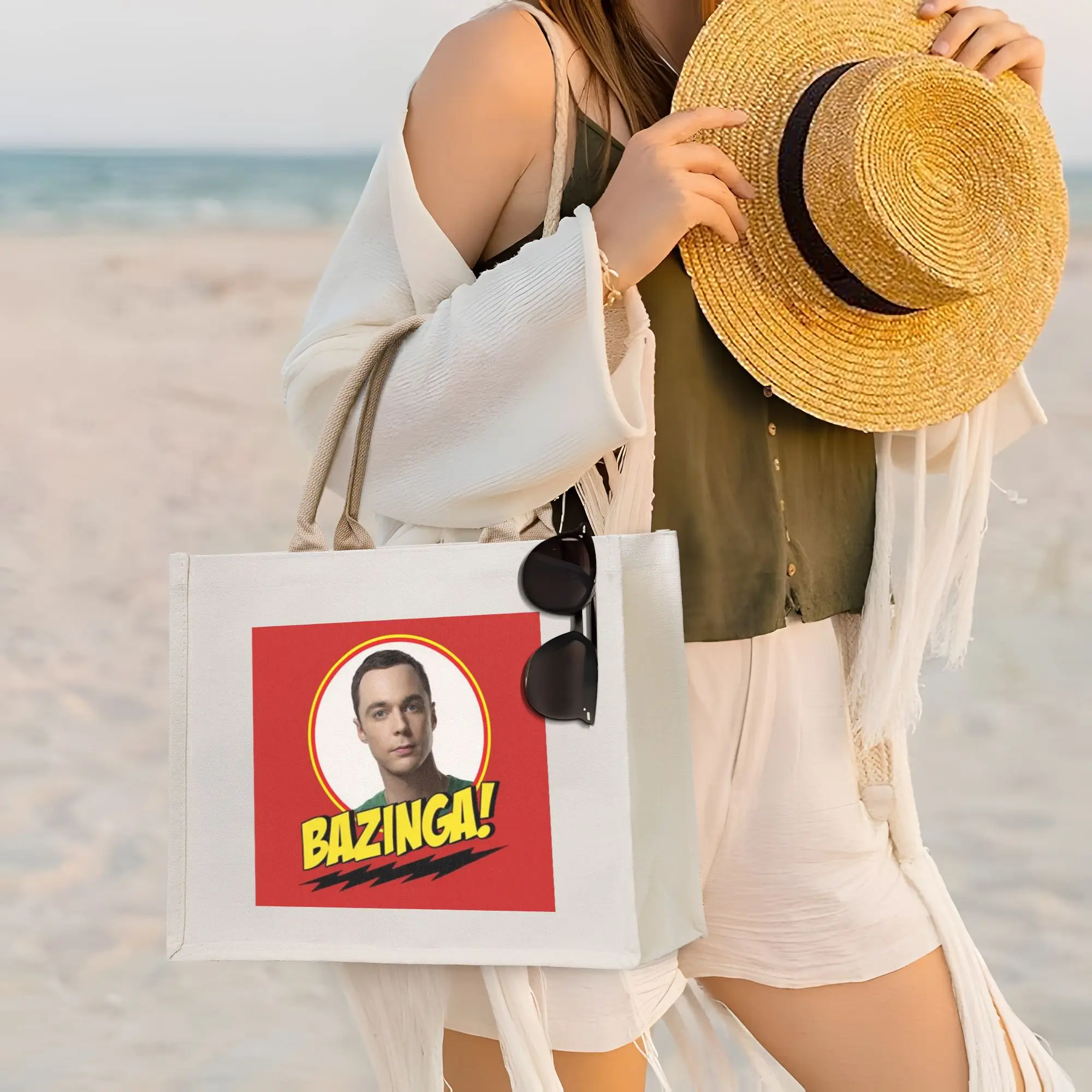 

Сумки для покупок Bazinga The Big Bang Theory, холщовая сумка-тоут, складная сумка-тоут для девочек, дорожная сумка через плечо
