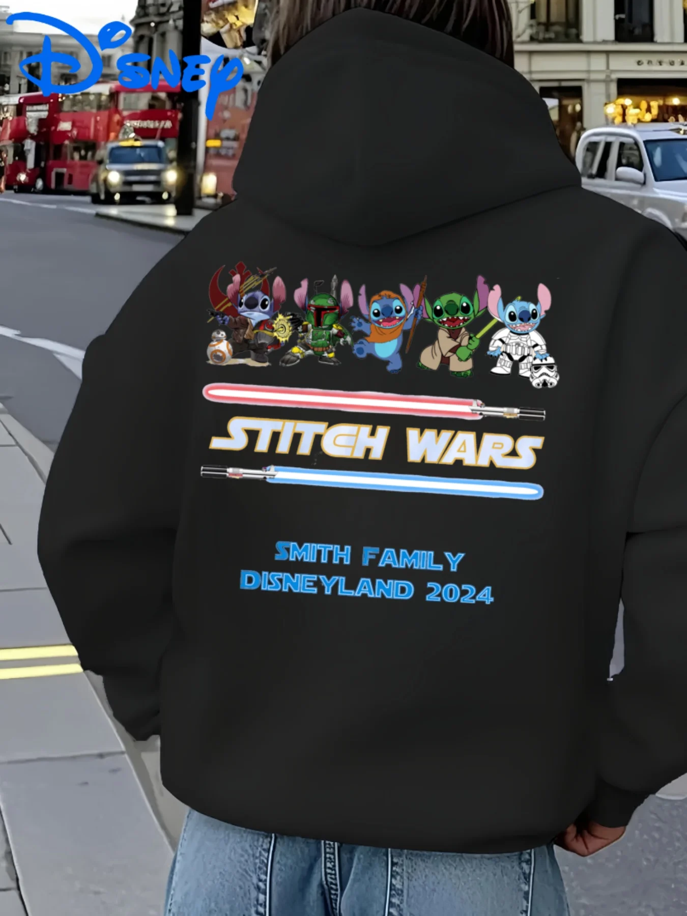 ديزني ستيتش وورز هوديي الظهر المطبوعة هوديي ملابس رياضية الرباط هود، آلة كان هوديس الرجال والنساء #1