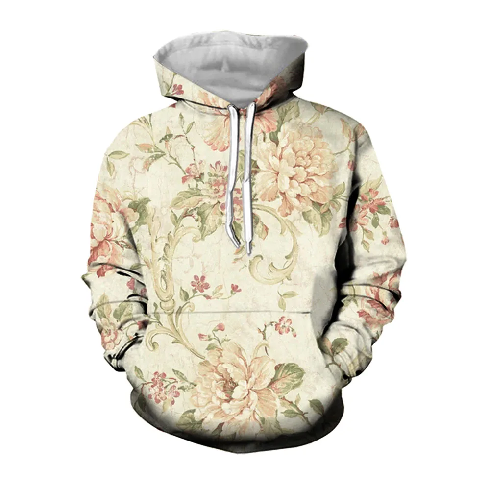 

Jumeast 90s Streetwear Y2K Hoodies For Men Vintage Flower Print Oversized Hooded Sweatshirts Mens Hoodie Baggy Winter Coat Tops