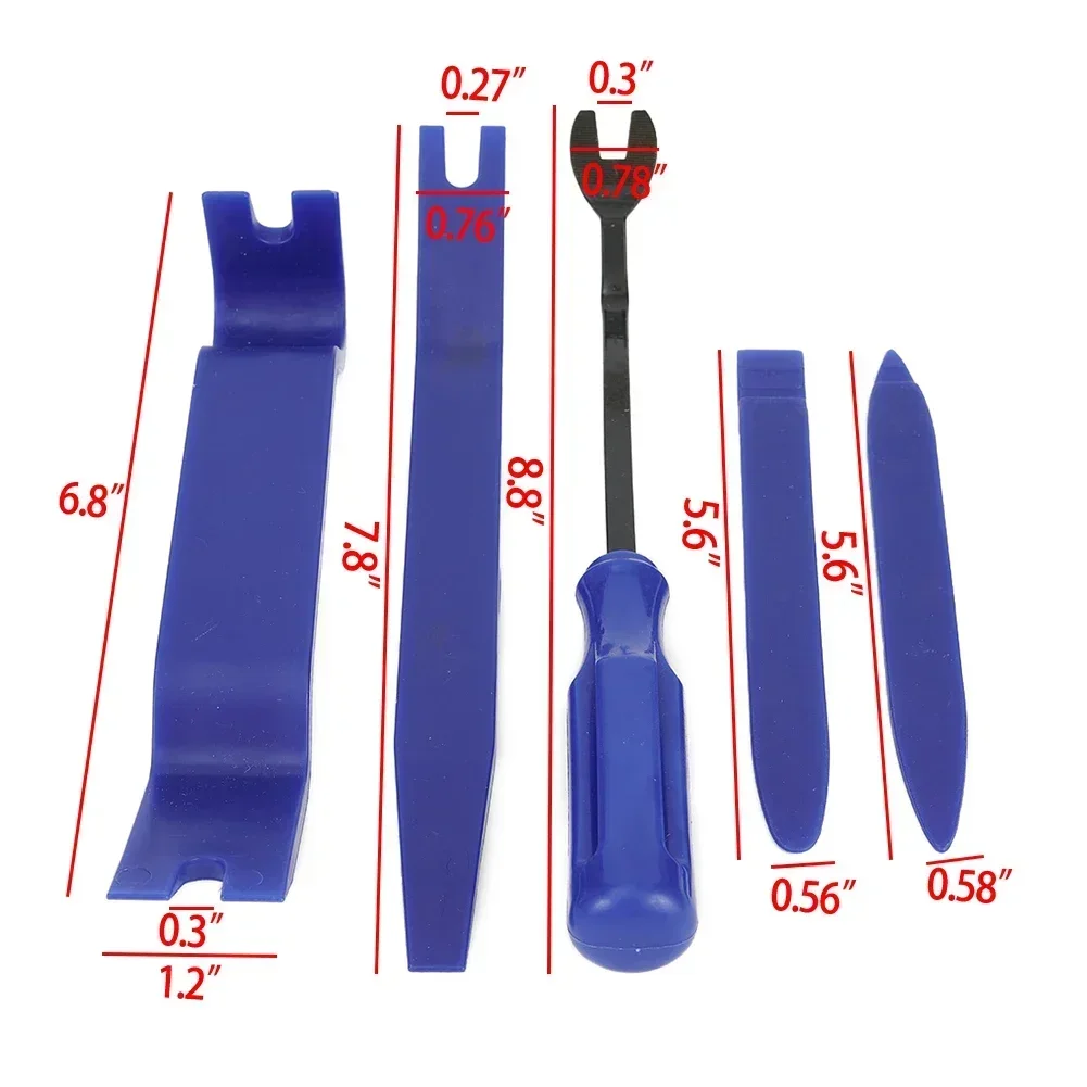 Imagem -05 - Conjunto Portátil Kit de Ferramentas Remoção Painel do Carro Extrator Prego Rádio Áudio Porta Pry Reparação Clipe Guarnição Traço Remoção Instalador Ferramenta Mão Peças