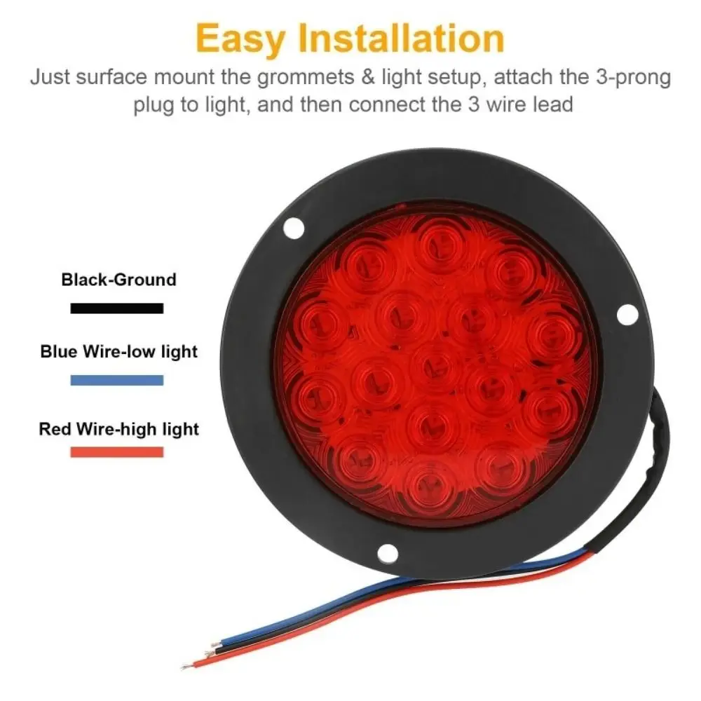 DC 12-24V LED Flashing Chassis Tail Light Multi-Color Weatherproof RGB Underbody Warning Lamp Anti Fog High-Power