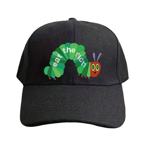 Eat The Rich Hungry Caterpillar Cap summer woman Man Adult Hat Fashion Casual Adjustable Printed Baseball Caps Trucker Cap