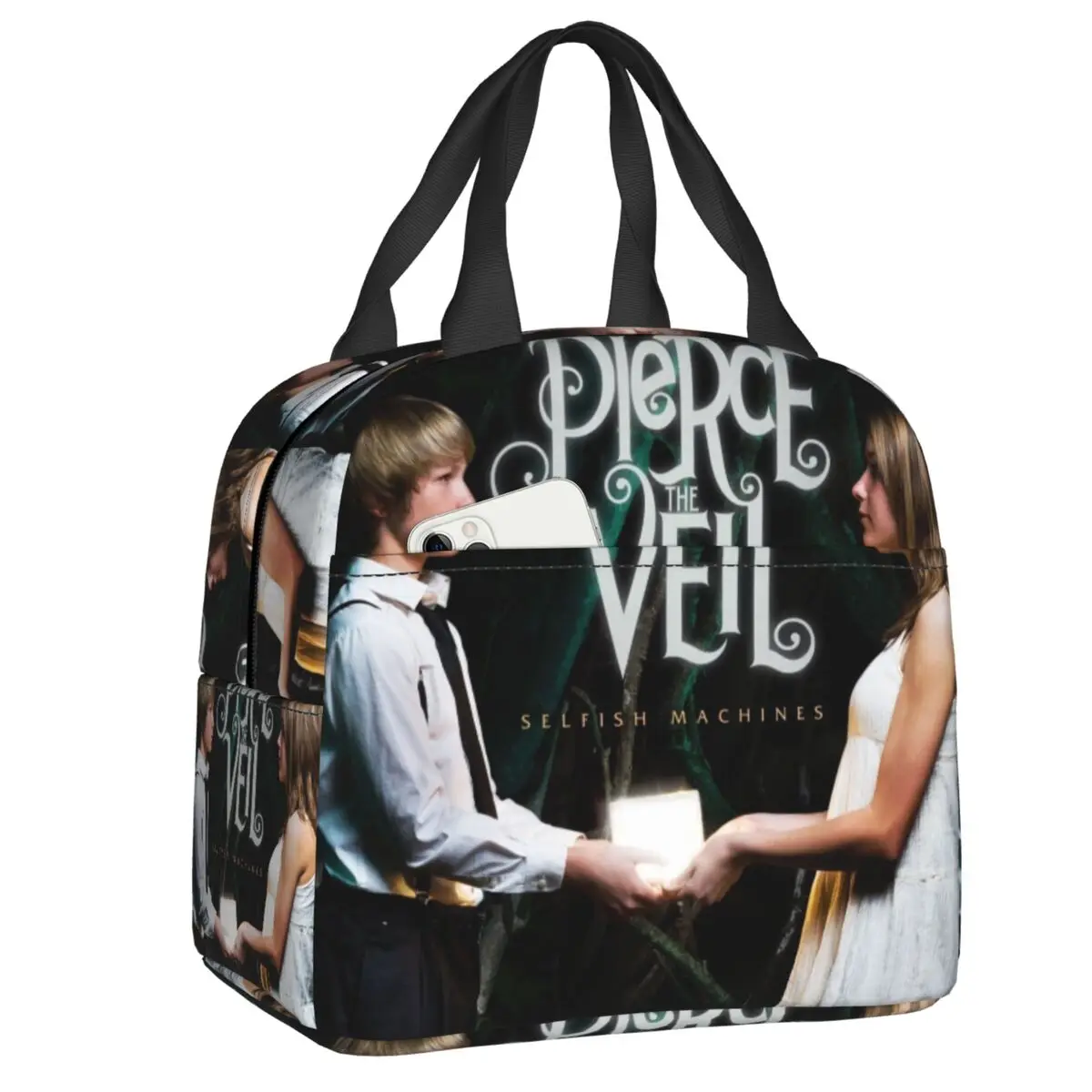 Custom Pierce Veil Romantic Memories Insulated Lunch Bags for Women Resuable Thermal Cooler Bento Box Outdoor Camping Travel