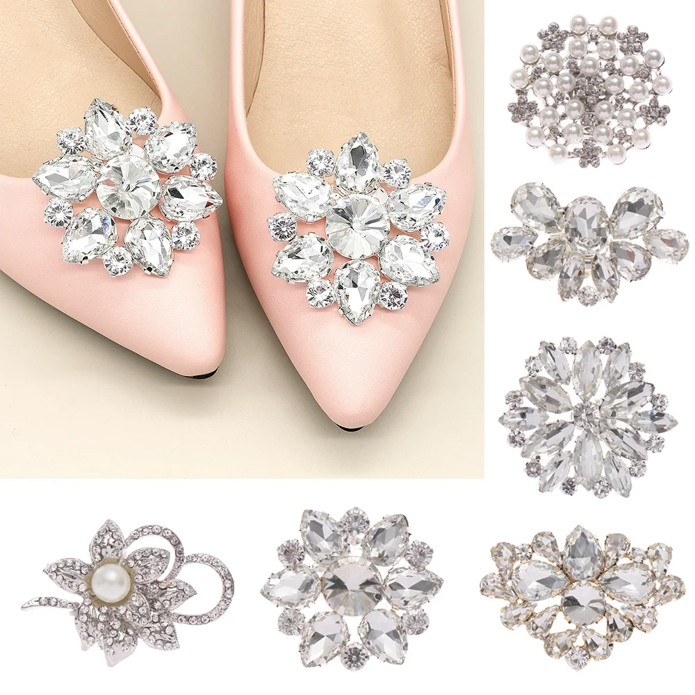 1PC High Heel Wedding Women Bride Charm Buckle Shoe Clip Shiny Decorative Clips Wedding Shoe Decorations