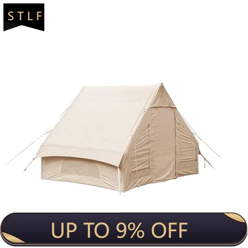 

Inflatable Camping Tent UNIISTRENGH 4-6 Person 4-Season Lightweight Waterproof Oxford Fabric with Hand Pump Easy Setup Glamping