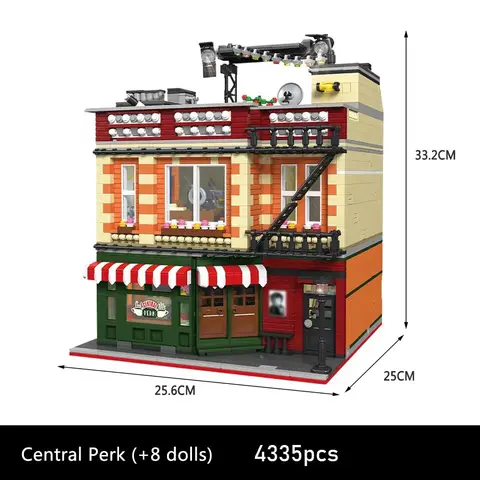 4335 delar Creative Expert Moc Street View Central Perk Friended Bricks Modular House Model Byggklossar Downtown Diner 8 best sales Lego Central Perk - №6