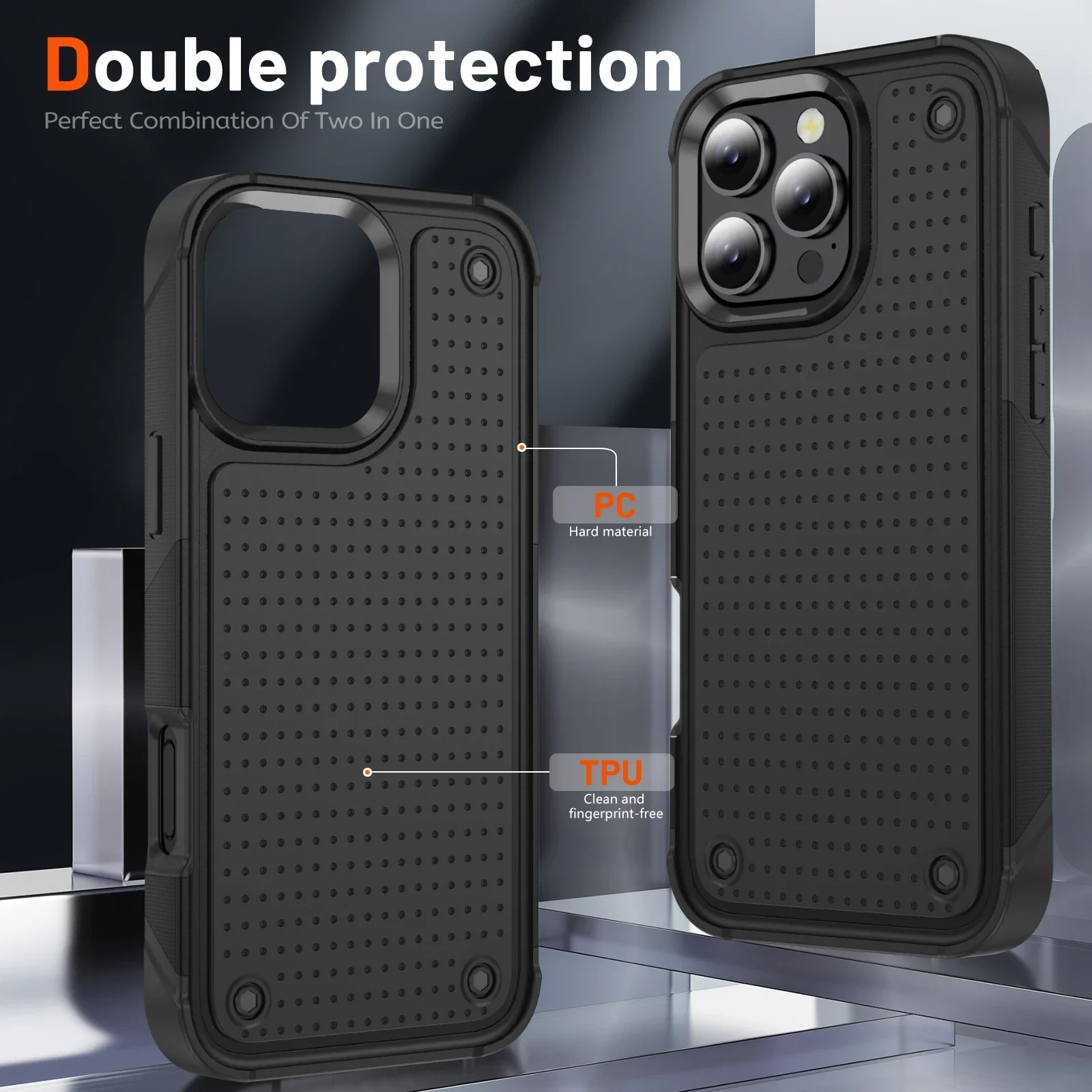 Hybrid Rugged Armor Shockproof Case For iPhone 11 12 13 14 15 16 Pro Max Xs XR 8 7 SE 2022 Hard Plastic Frame TPU Back Cover