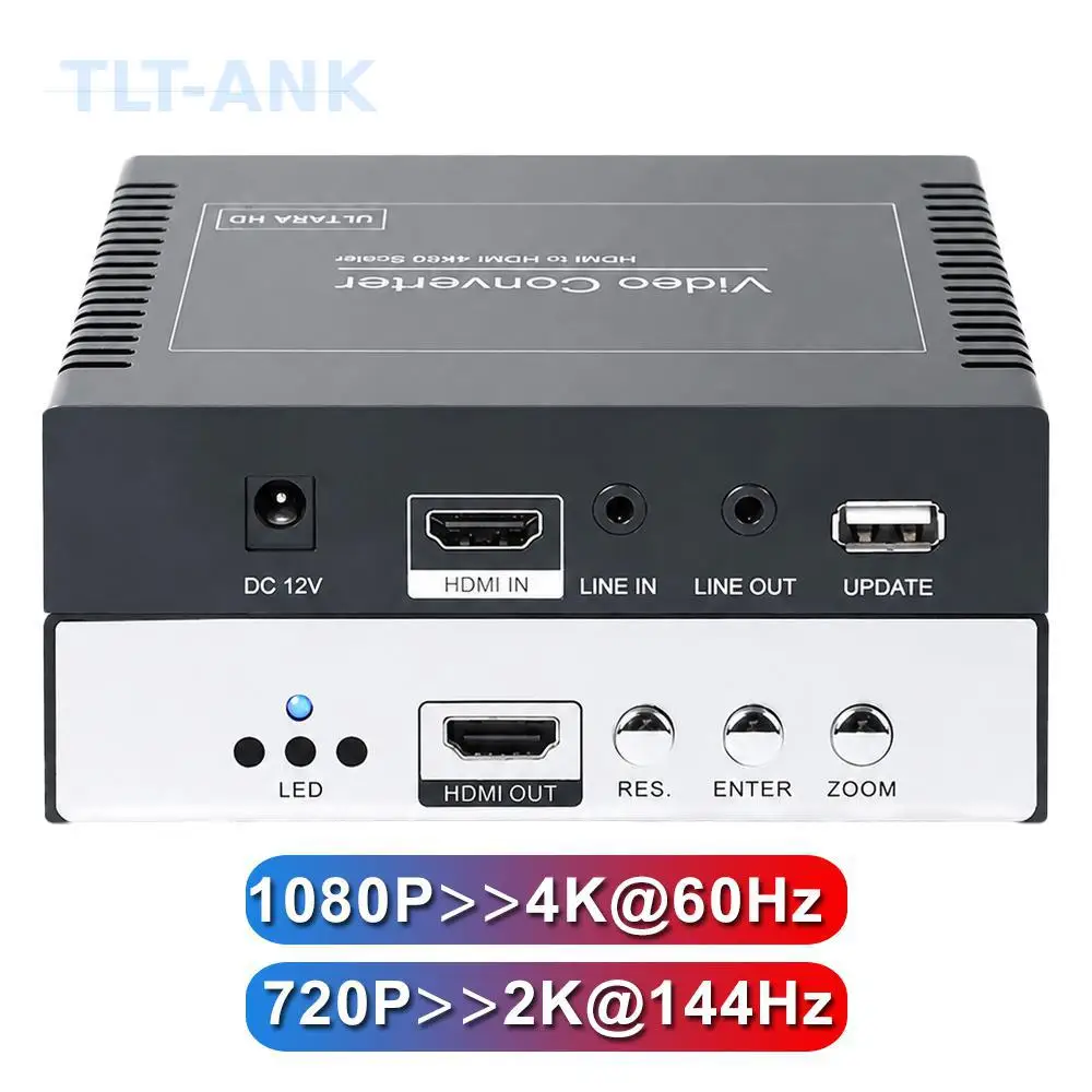 ProAV Video Game Console 4K Upscaler HDMI 4K Upgrader 1080P to 4K 60Hz 2K 144Hz Scale for Nintendo Switch, Xbox, Wii U,PS3,PS4