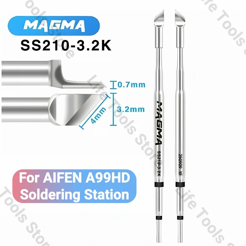 SS210 Soldering Iron Tips For AIFEN A99HD Soldering Station 210 Tweezer Handle