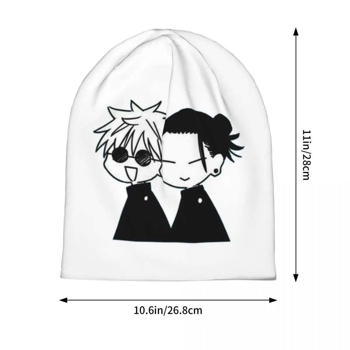 Gojo Satoru And Geto Suguru Skullies Beanies Hats Warm Autumn Winter Outdoor Cap Knitted Bonnet Caps for Unisex Adult