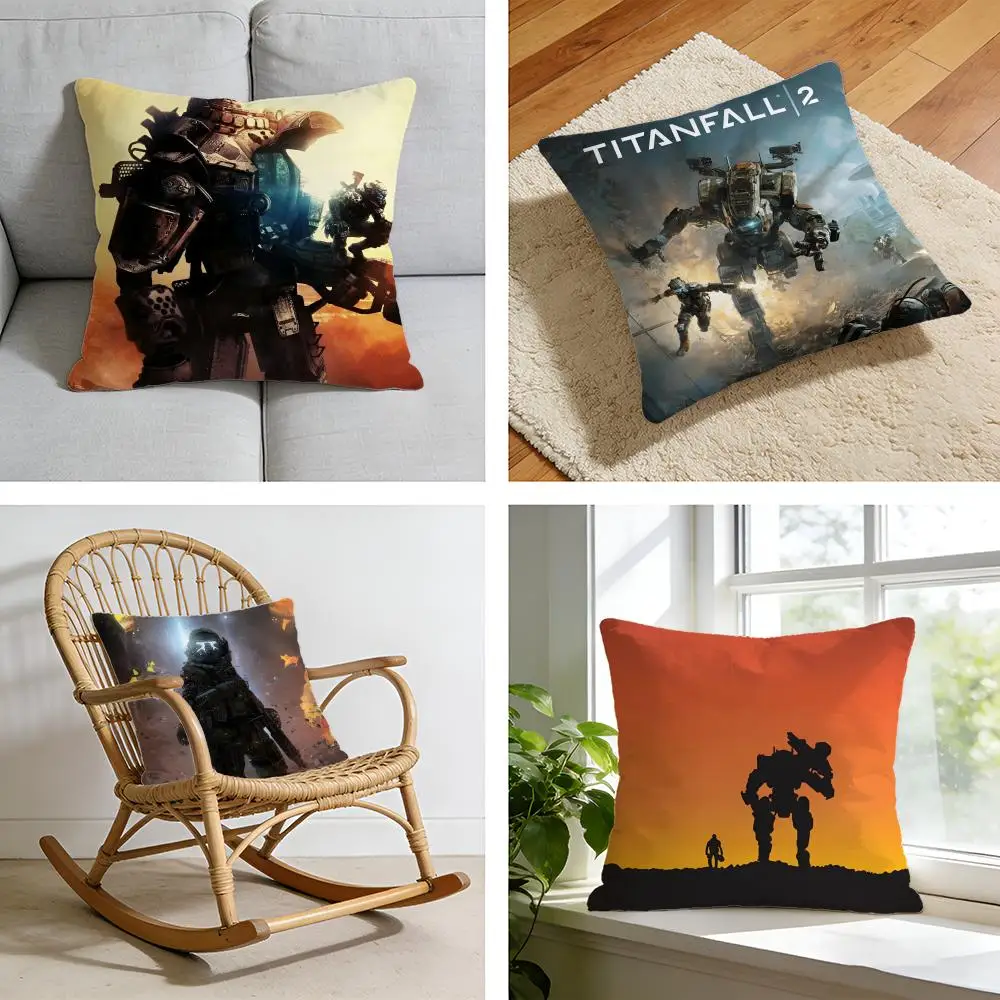 

Чехол для подушки Hot Cool Game T-Titanfall, коротковорсовая плюшевая наволочка для кровати, дивана, автомобиля, можно стирать.