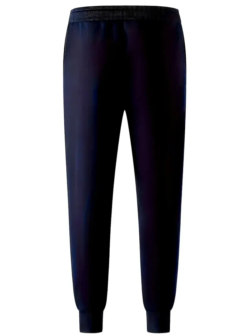 بنطال رياضي للركض مطبوع كاجوال للرجال، سروال تدريب للجري واللياقة البدنية برباط، بنطال رياضي يومي مريح