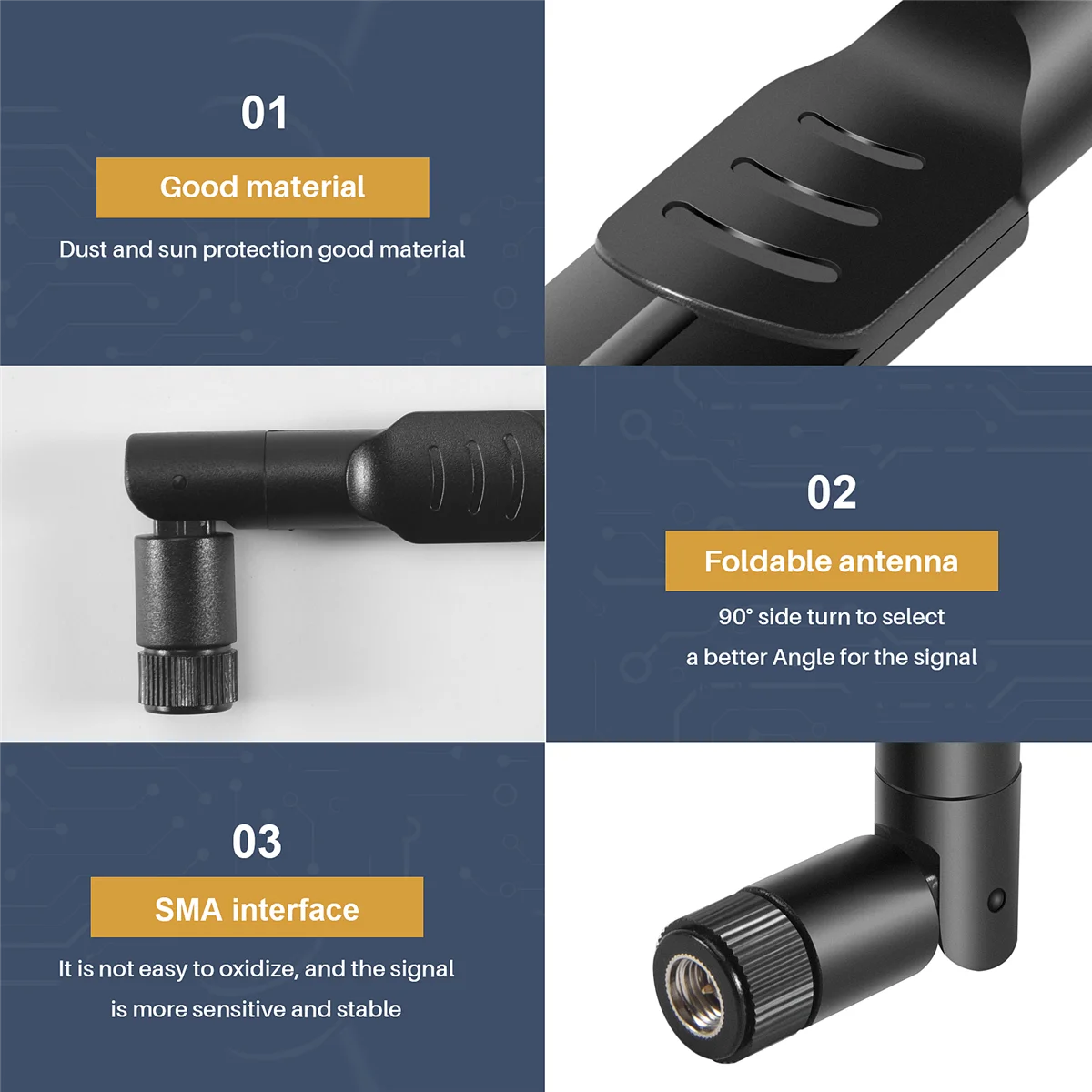 RYOST 4G LTE Antenna 8DBi SMA Plug Antenna (2 Pieces) Compatible 4G LTE Router Gateway Home Telephone Hotspot Modem Router