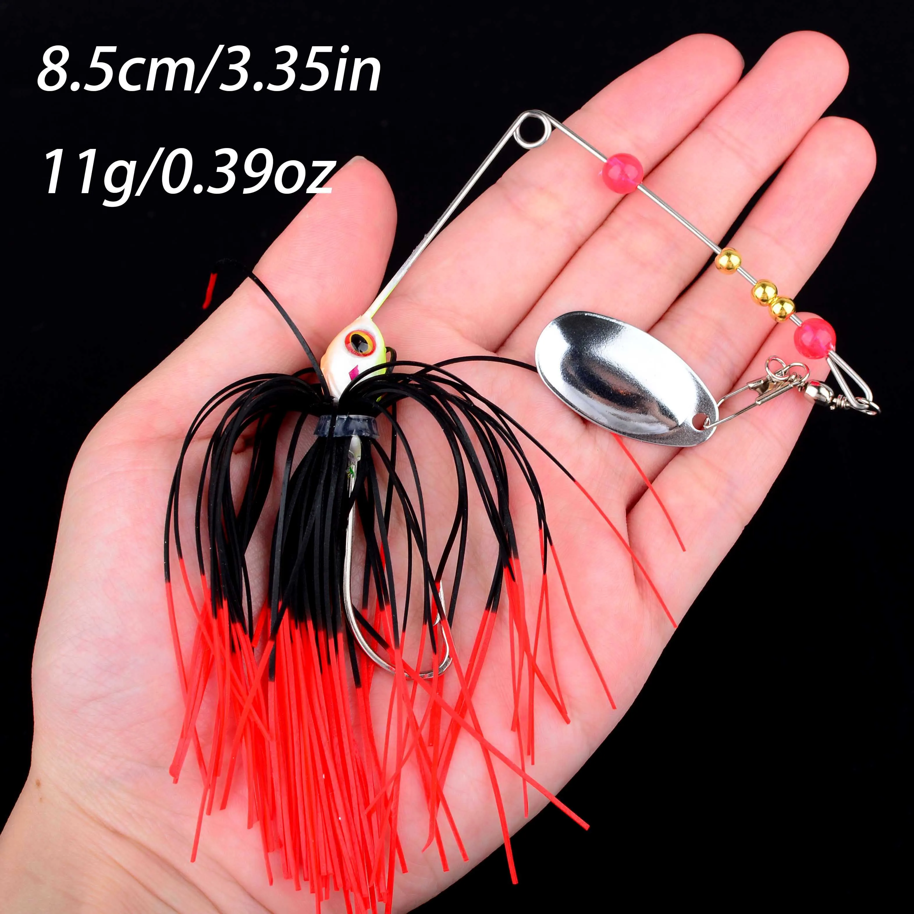 1pc Swivel Fish Hard Bait Fishing Lures Sinking 11g Spinner Spoon Artificial Baits Metal Sequins Spinnerbait Wobblers For Pike view 3