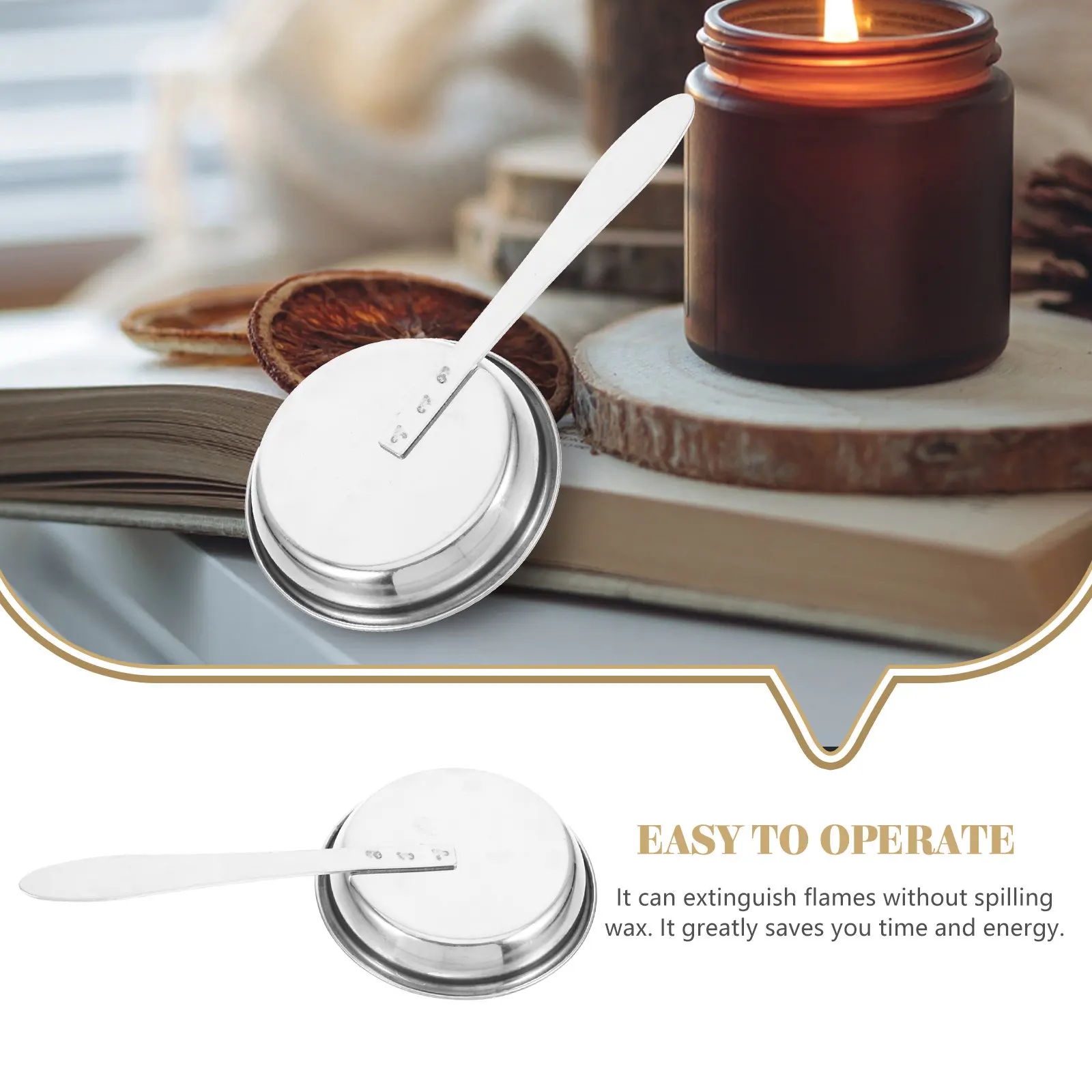 Professional Stainless Steel Extinguisher Snuffer with Ergonomic Long Handle Wide Head for Effortless Flame Control