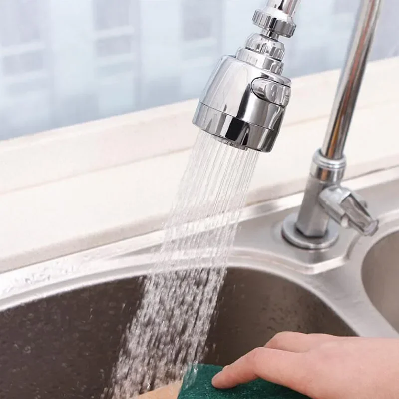 2 Modes Rotatable Water Saving Kitchen Faucet Extender High Pressure Splash-Proof Nozzle Tap Adapter Sink Filter Sprayer