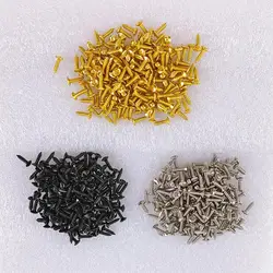 50pcs/set Gold Black Silver Electric Guitar Bass Pickguard Cover Plate Screws For Guitar Bass Metal Fixed Screw Wholesale
