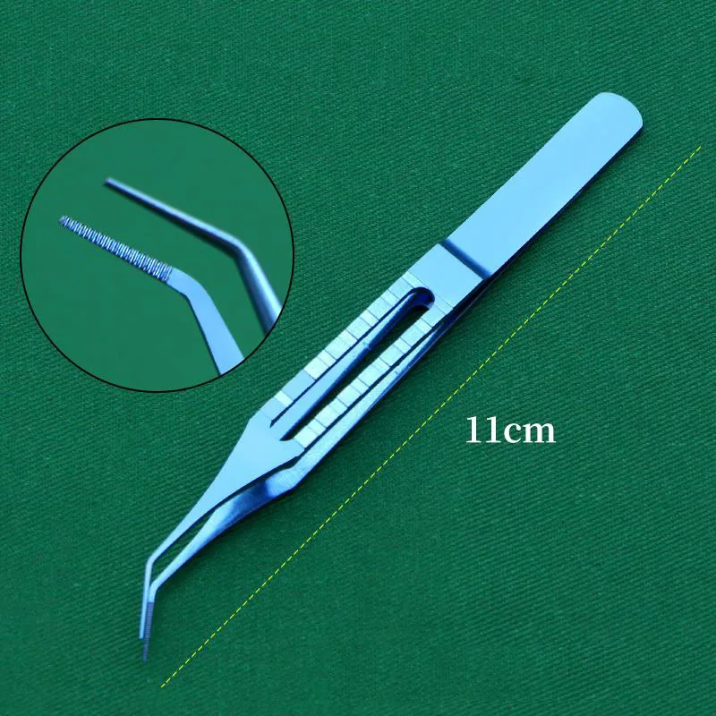 Titanium Alloy Microscopic Tweezers Transverse Tweezers Hair Plucking Hair Transplant Tweezers Microscopic Eye I