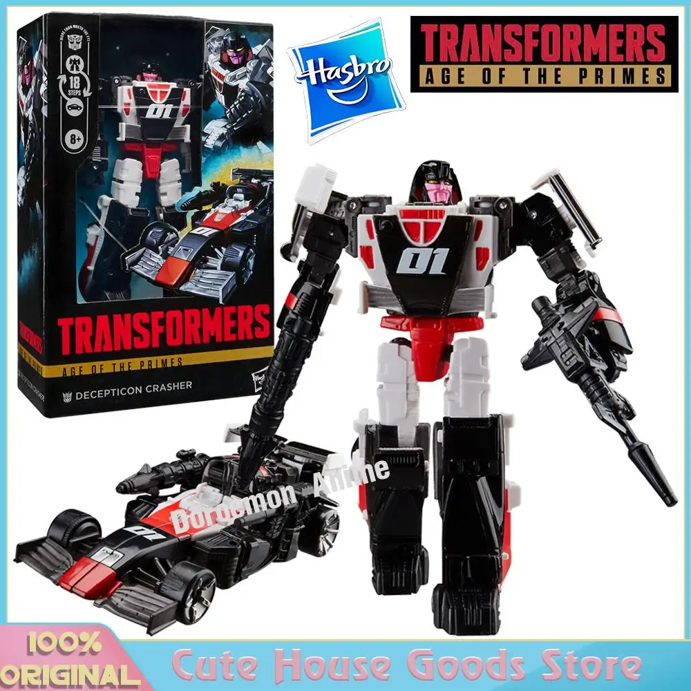 

In Stock Original Hasbro Transformers Age of The Primes Deluxe Class Decepticon Crasher Good Gifts Decoration Figures Model Toys