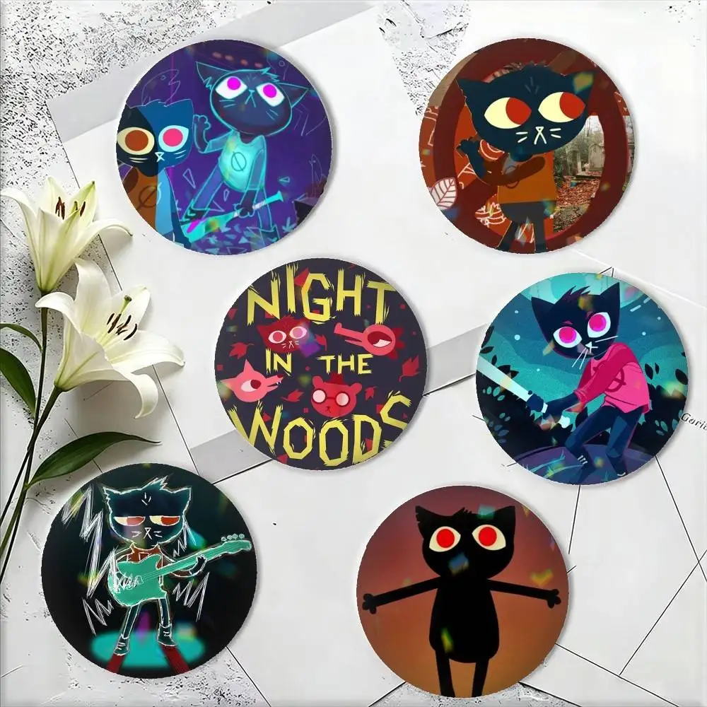 Game Night in the Woods-S 25mm 32mm 44mm 58mm 75mm Brooches Badges Pins for Accessories Gift