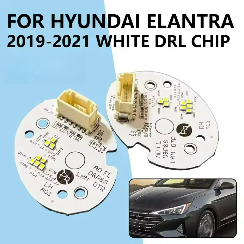 White Angel Eye LED Light Source Module Board for HYUNDAI ELANTRA 2019 2020 2021 Car Accessories Daytime Running Light DRL CHIP