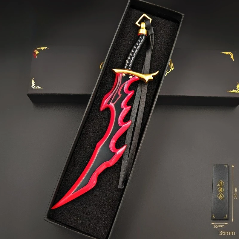 22 سنتيمتر/8.66in سولو التسوية أنيمي الطرفية فارس القاتل السم فانغ المعادن نموذج قلادة سلاح حلية جمع سطح المكتب هدية #3