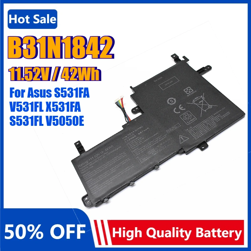 

B31N1842 Аккумулятор для ноутбука Asus VivoBook 15 M513UA X531FL X531FA X513EA S531FA S531FL K513EA V531FL V5050E F513E 0B200-03440000