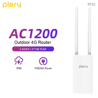 Plery 1200Mbps 4G LTE Router 2.4G&5.8G Dual Band Wireless Router With High Gain Antennas Sim Slot Gigabit WAN LAN Port Repeater