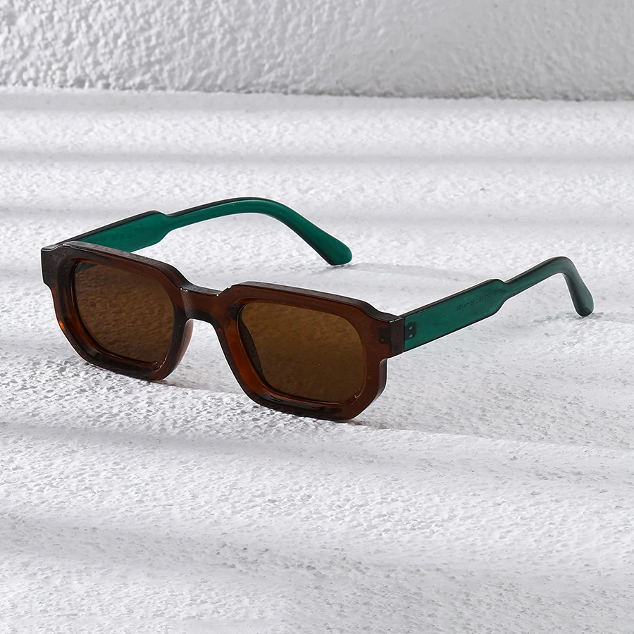 Nieuwe Mannen Vintage Rechthoek Frame Zonnebril Mode Retro Zonnebril Luxe Merk Design Bril UV400 Brillen Vrouwen Bril