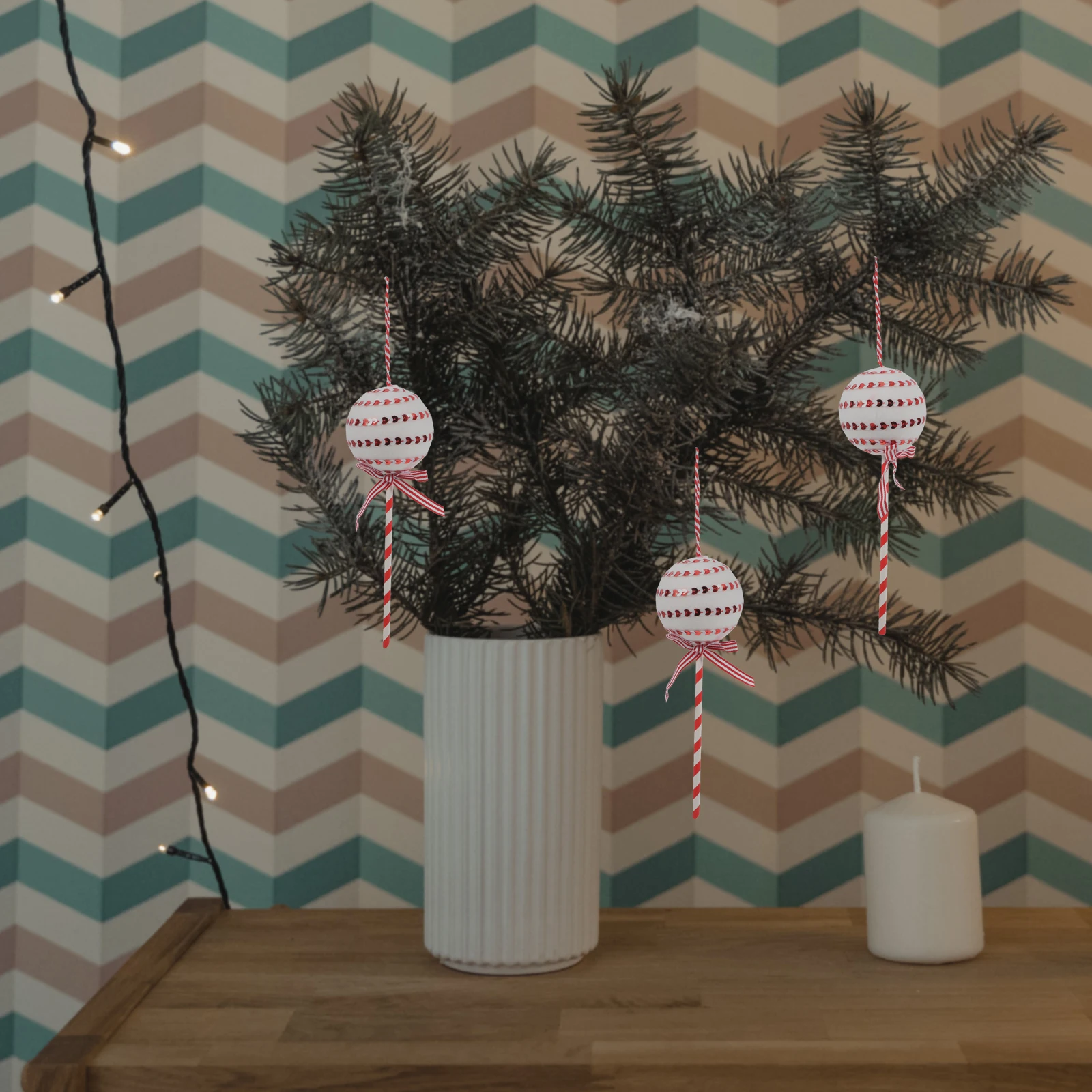 

Xmas Tree Hanging Decor Lollipop Ornaments Festive Christmas Candy Decorations for Indoor Outdoor Holiday Scene Decoration