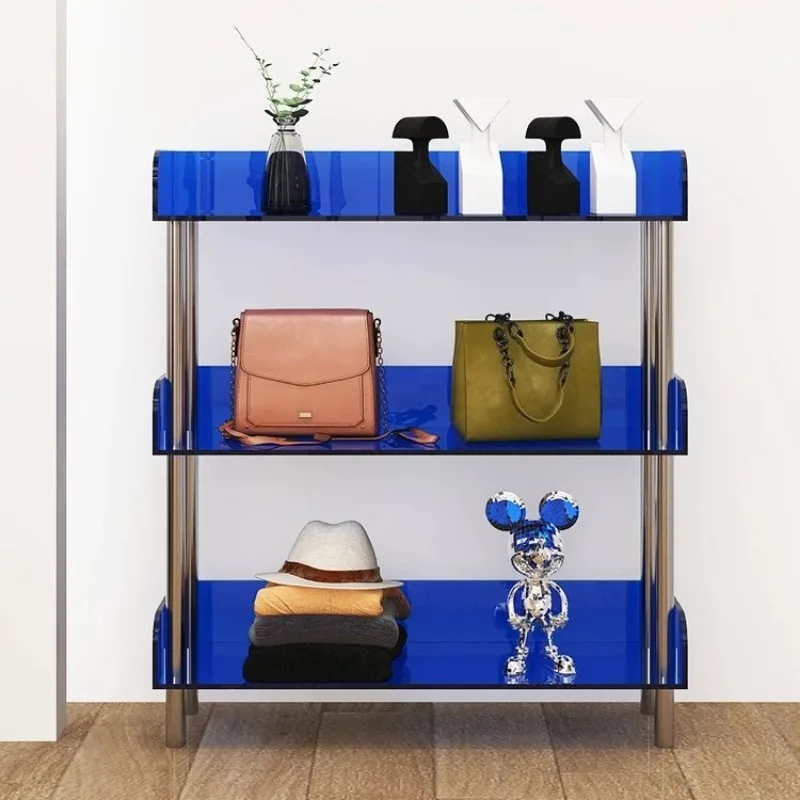 rack Color multi-layer display stand  cabinet Transparent clothing store Luggage jewelry Shoes stand