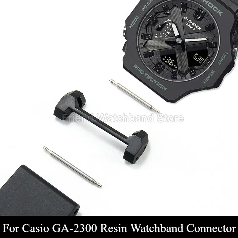 Low Weight Matte Resin Connector Watchband Adapter 24mm for Casio G-SHOCK GA2300 Abrasion Resistant Seamless Fitting Accessory