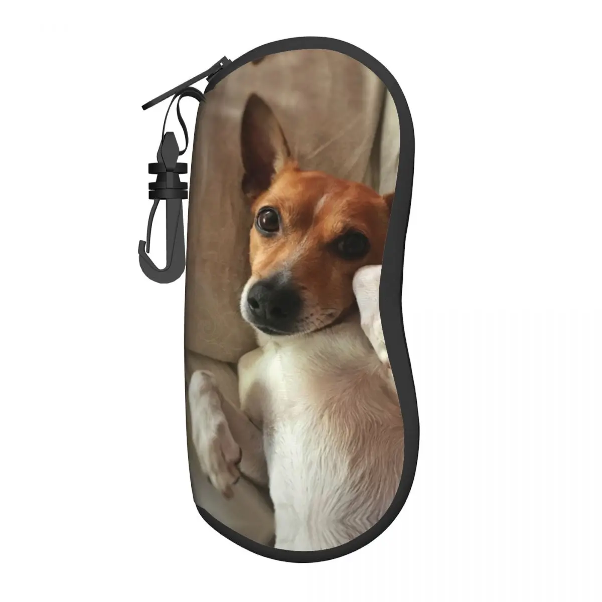 Custom Funny Jack Russell Terrier Meme Shell Glasses Case Unisex Fashion Dog Lover Eyeglasses Case Sunglasses Protector Box