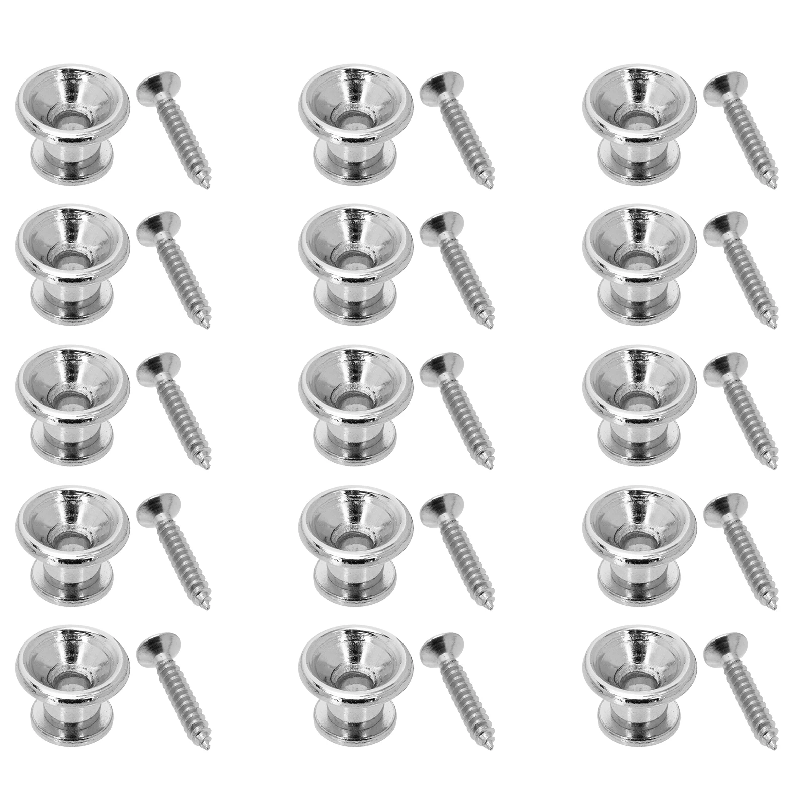 

15pcs Lock Studs Electric Fixators Durable Guitar Strap Buckle Bass Belt Nail Instrument Safe Lock Acoustic Guitar Ukulele Strap