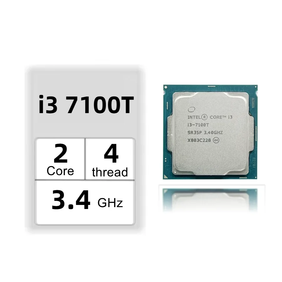 Intel Core I3 7100T 3.4GHz LGA 1151 CPU Processor 2-core 4-thread 3M 35W