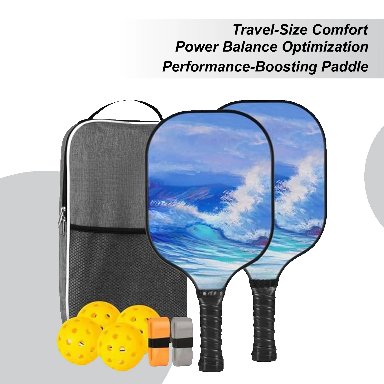 

Pickleball Set Lightweight Ball Paddle Fiberglass Professional Ergonomic Lightweight Sports Accessories For Indoor Boy Home