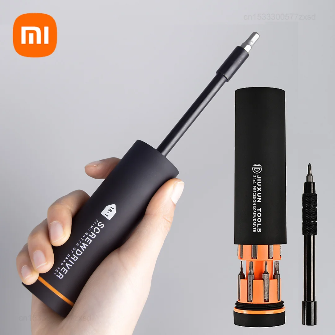 Xiaomi Jiuxun 18 in 1 Screwdriver Kit Multi-function Steel Screw Drivers Bits Set With Extension Rod Magnetic Hand Repair Tools