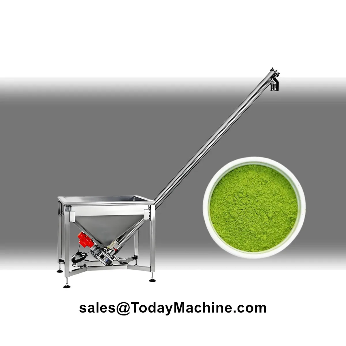 Trasportatore automatico per alimentazione a vite a pellet con tramoggia