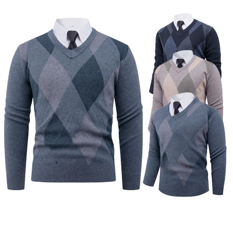 

High Quali Men's Knitted Sweater f High Collar Thi Thin Sle Autumn Winter Casual Wear Comfortable Breathable Warm