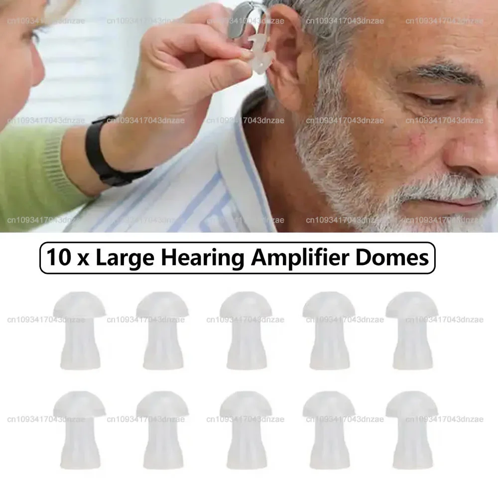 10Pcs Hearing Aid Ear Tips Soft Silicone Covers Universal Ear Domes Earplugs Replacement for Hearing Aid Accessory 8/11/14mm