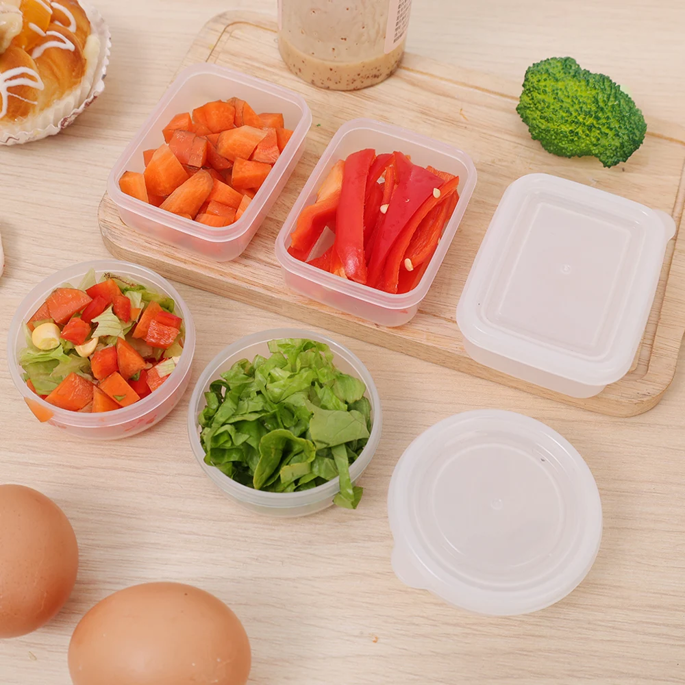 1/4PCS Mini Food Storage Boxes Portable Kitchen Vegetables Fruits Meat Sealed Preservation Box Outdoor Picnic Sealed Containers