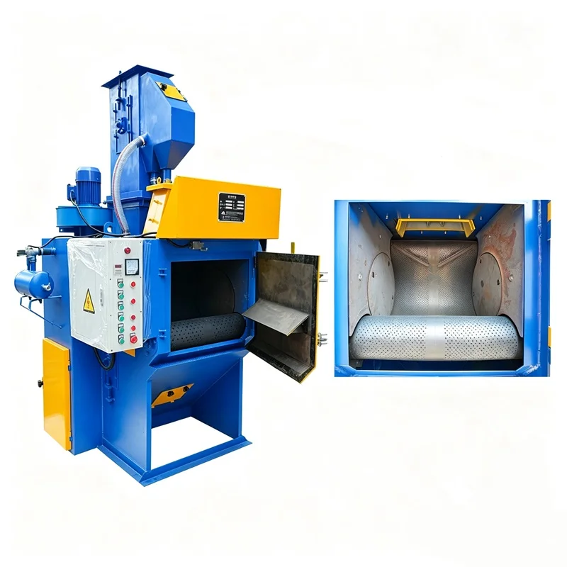 Automatic Tumble Belt Blaster Machine Metal Surface Cleaning Blasting Cabinet