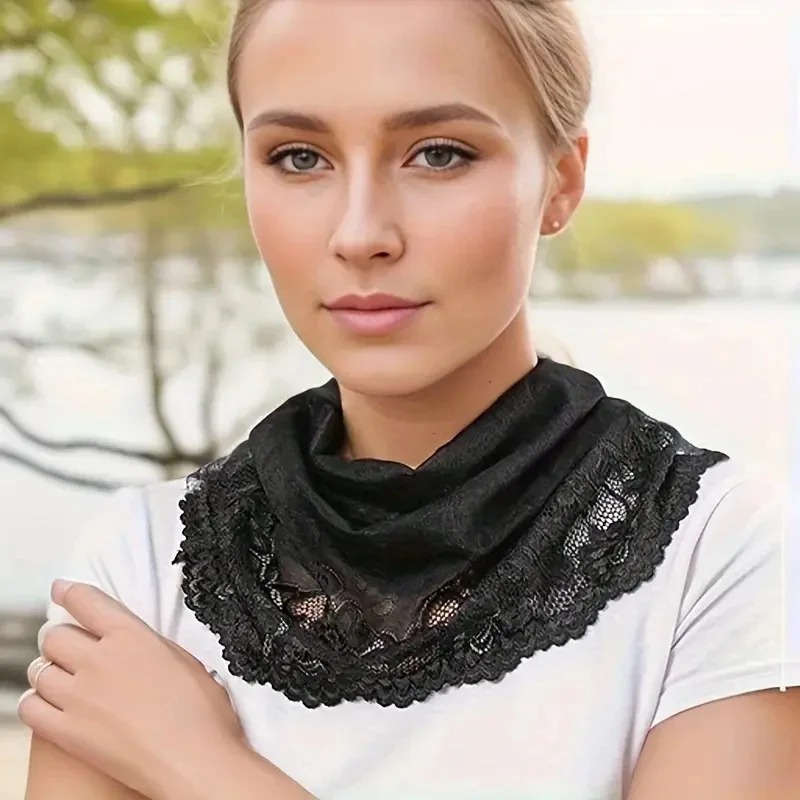 

Scarf for Sun Protection, Cool & Breathable Large Silk Scarf, UV Protection Veil, Thin Sun Shield Face Cover with Neck Guard