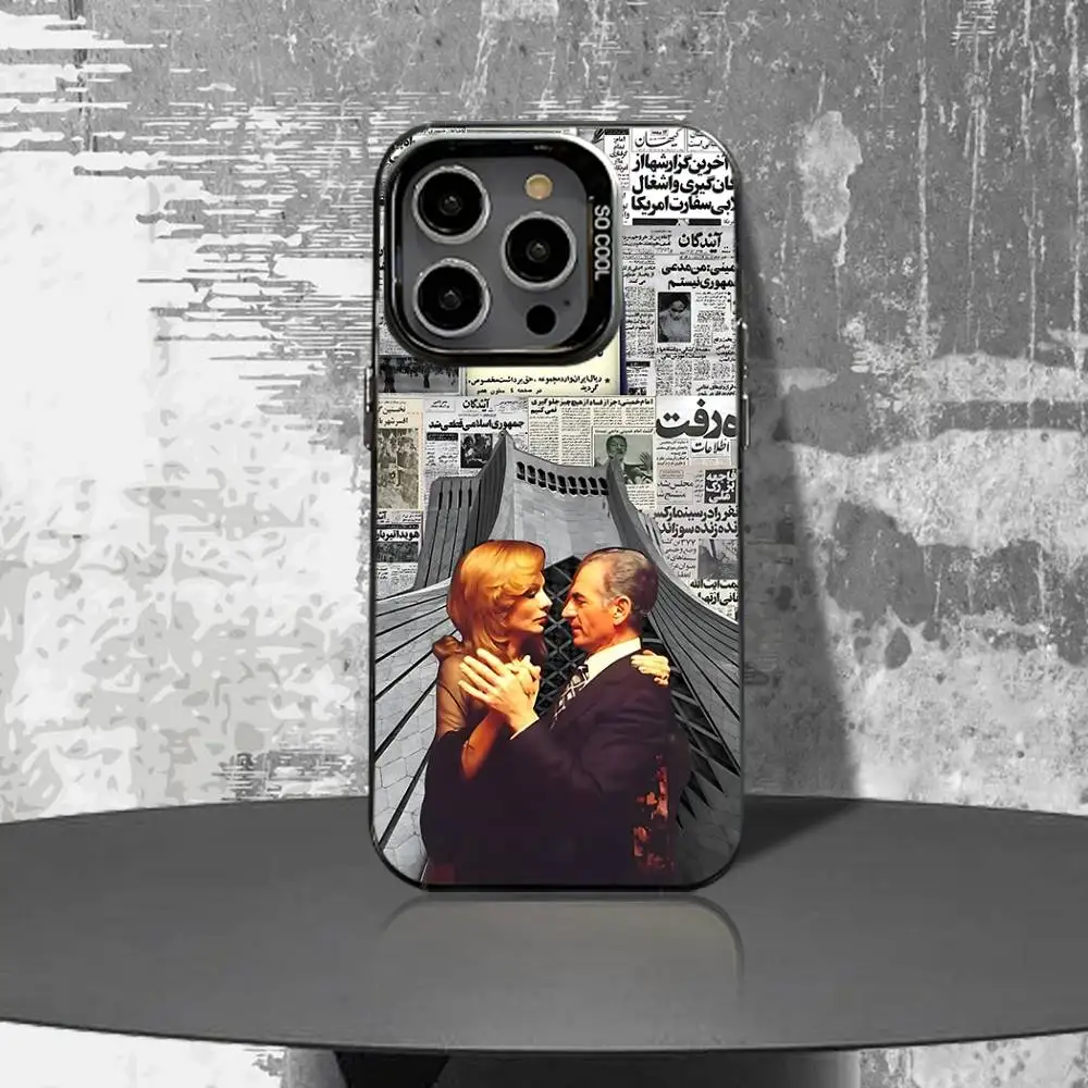 Funda de teléfono History I-Iran Shah Art para iPhone 16,15,14,13,12,11,Pro,XS,Max,Plus,Mini,SE4,E, funda negra mate a prueba de golpes