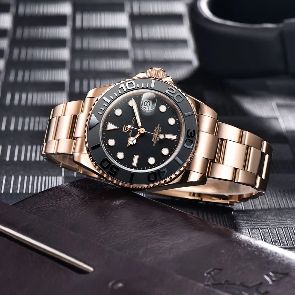 PAGANI DESIGN Sports Men Mechanical Wristwatch Sapphire Luxury Automatic Watch for Men Stainless Steel Waterproof Clock