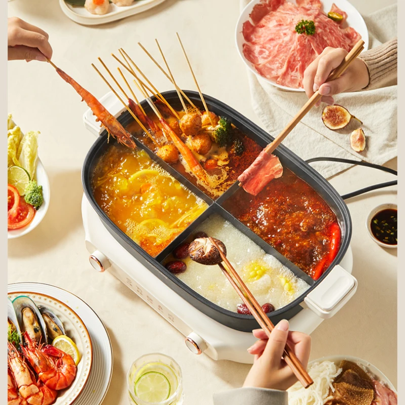 

Sigongge Electric Hot Pot Household Split Electric Hot Pot Large Capacity 7L Multi-functional Electric Wok Cooking Pot