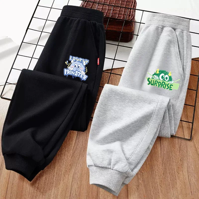 Frühling Herbst Lange Hosen für Baby Jungen Little Monsters Cartoon Hosen Kinder Jogginghose mit Gummiband